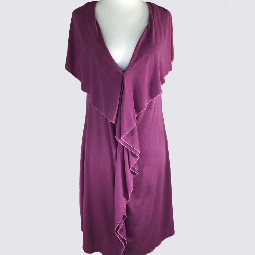 LAMADE Fuchsia Ruffled Halter Dress - Picture 4 of 9